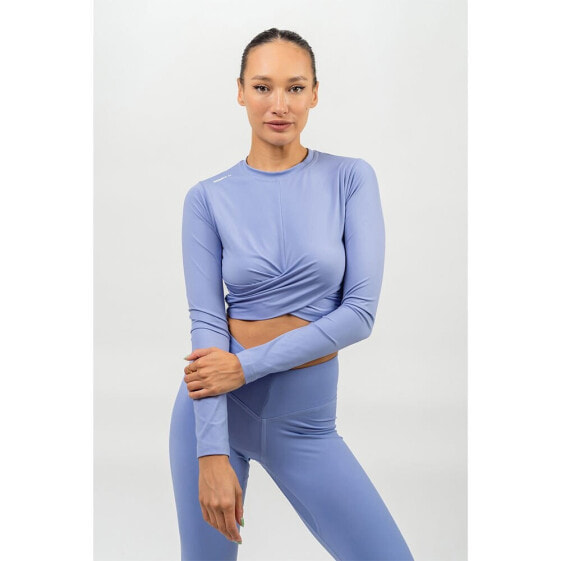 NEBBIA Cropped Elevated Long Sleeve Top