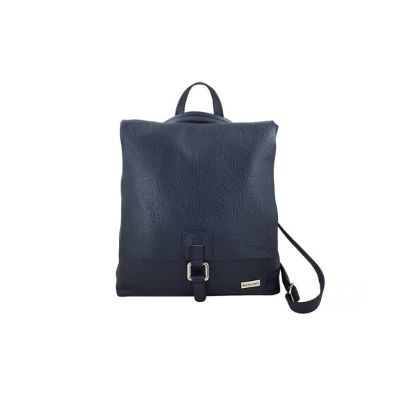 Сумка-рюкзак из натуральной кожи Barberini's в стильном синем цвете