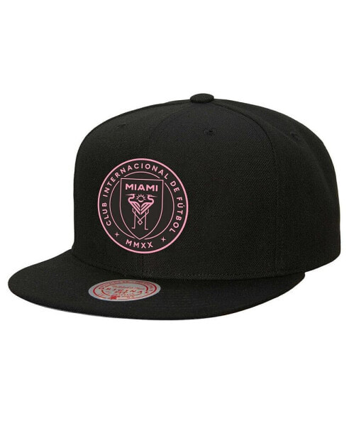 Men's Black Inter Miami CF Crest Snapback Hat