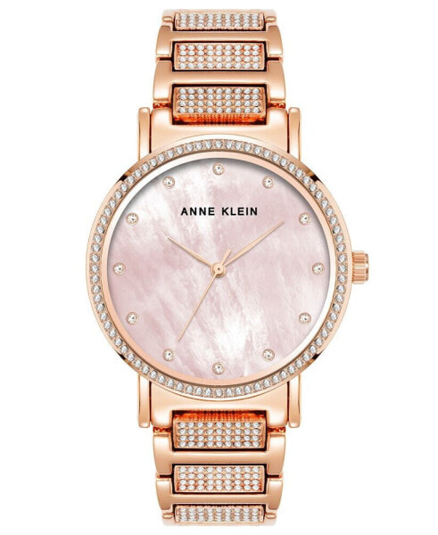 Women's Three Hand Quartz Rose Gold-Tone Alloy Watch, 36mm