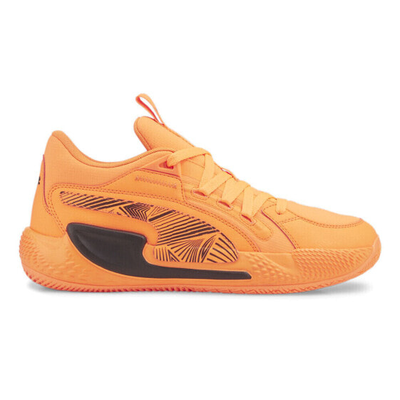 Puma Court Rider Choas Laser Basketball Mens Orange Sneakers Athletic Shoes 378