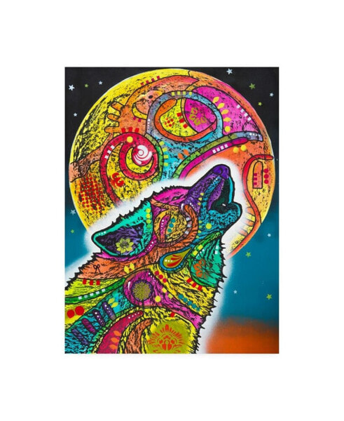 Dean Russo Howling Wolf Abstract Color Canvas Art - 19.5" x 26"