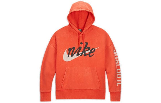 Nike x Cactus Plant Flea Market 联名款 Go Flea系列 Shoebox Hoodie Logo印花水洗针织套头连帽卫衣 美版 男款 橙红色 / Худи Nike Cactus CZ1147-891