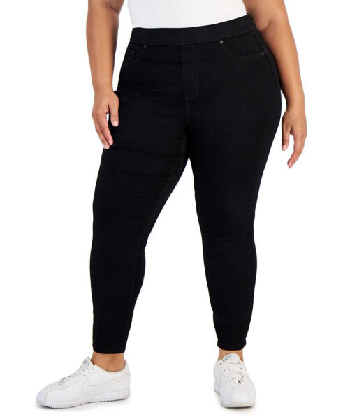 Trendy Plus Size Curvy Pull-On Skinny Ankle Jeans