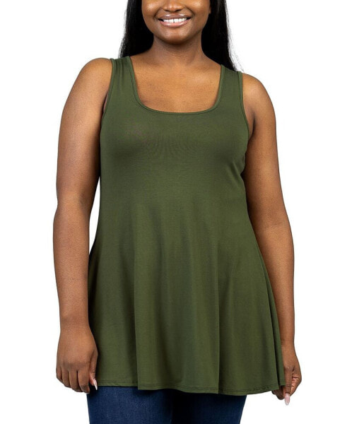 Plus Size Sleeveless Tunic Tank Top