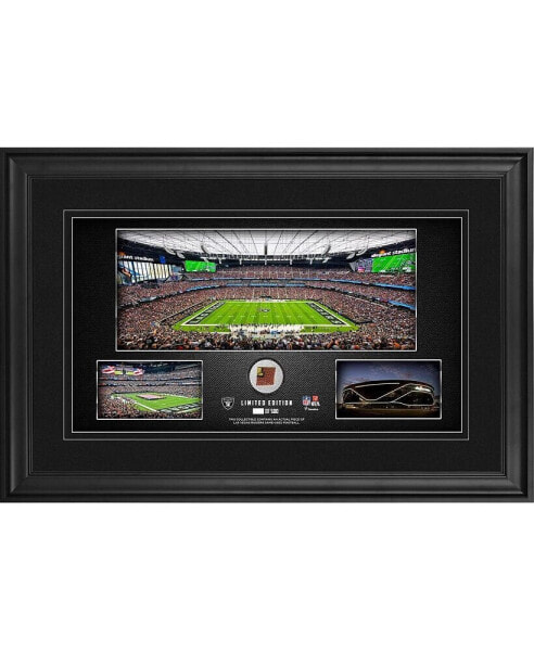 Las Vegas Raiders 15'' x 23'' x 1'' Stadium Panoramic Collage with a Piece of Game-Used Football - Limited Edition of 500