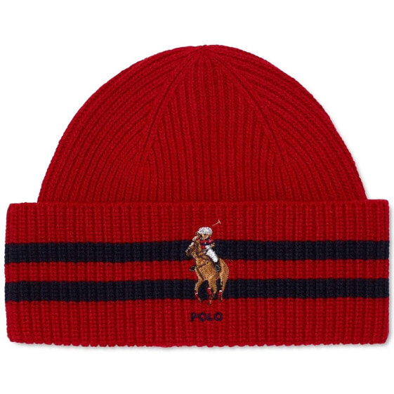 [PC0818-620] Mens Polo Ralph Lauren STRIPE CUFF BEAR BEANIE