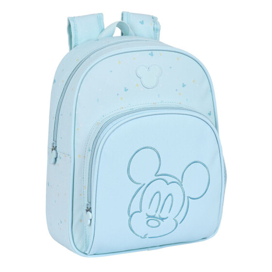 School Bag Mickey Mouse Baby Light Blue 28 x 34 x 10 cm