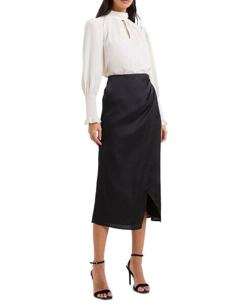Women's Inu Satin Midi Skirt