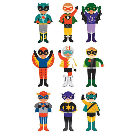 PETIT COLLAGE Superheroes Magnetic Costume Builder