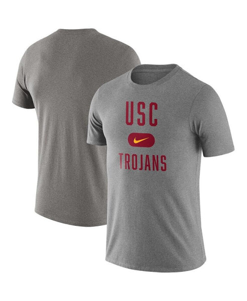 Men's Heathered Gray USC Trojans Team Arch T-shirt