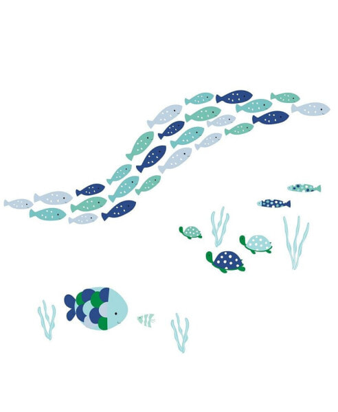 Oceania Aqua/Blue Aquatic Fish Wall Decals/Stickers