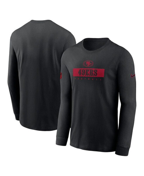 Men's Black San Francisco 49ers Sideline Performance Long Sleeve T-Shirt