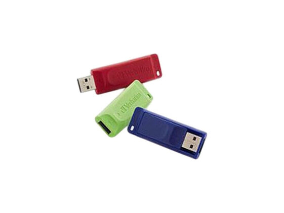 Verbatim 8GB Store 'n' Go USB Flash Drive - 3pk - Red, Green, Blue