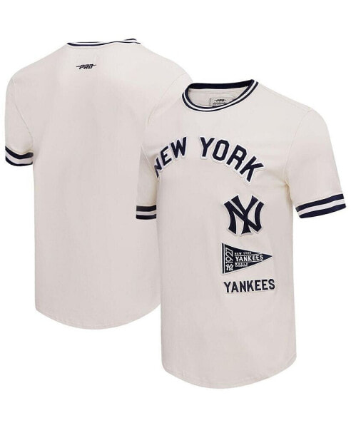 Men's Cream New York Yankees Cooperstown Collection Retro Classic T-shirt
