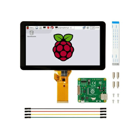 Touch screen RPI Official - capacitive LCD IPS 7'' 800x480px DSI for Raspberry Pi 4B/3B+/3B/2B