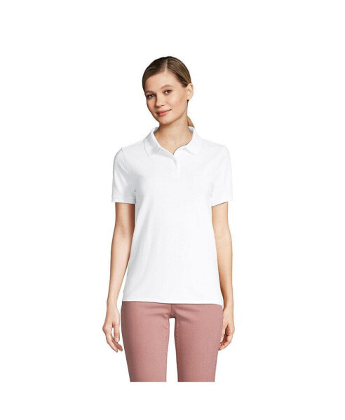 Women's Tall Mesh Cotton Short Sleeve Polo Shirt