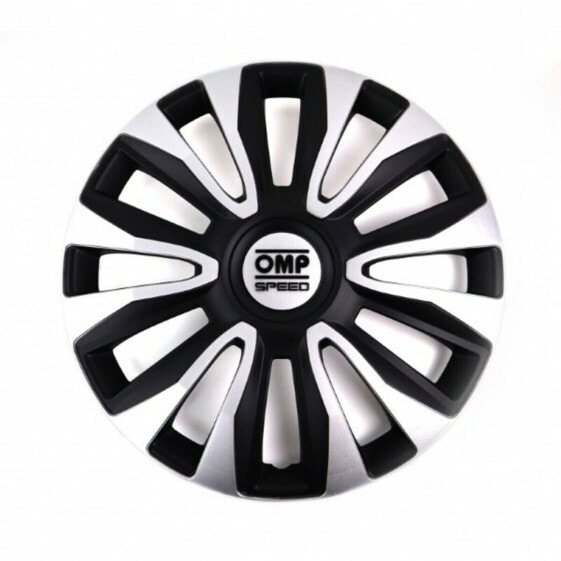 Колпаки для колес OMP Magnum Speed Черный Серебристый 14" (4 шт)