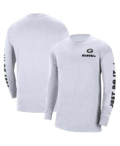 Men's White Georgia Bulldogs Heritage Max 90 Long Sleeve T-shirt