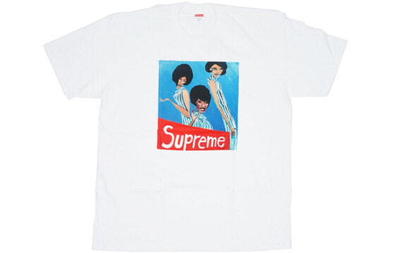 Supreme FW18 Group Tee White 漫画女团 印花短袖T恤 男女同款 白色 送礼推荐 / Футболка Supreme FW18 Group Tee White T SUP-FW18-429