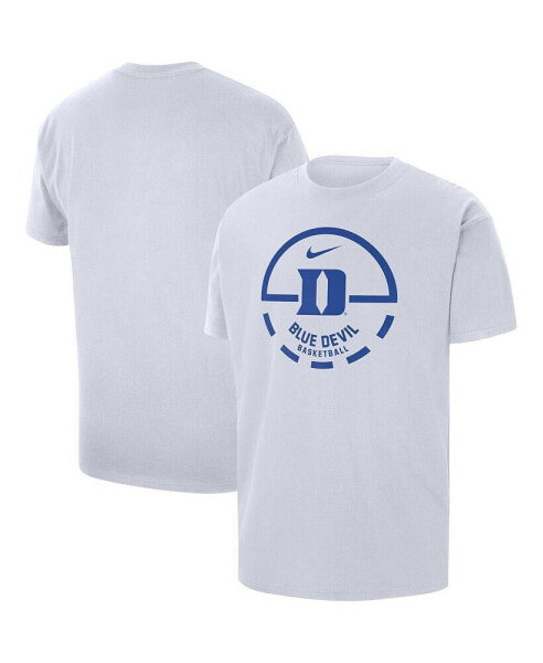 Men's White Duke Blue Devils Free Throw Basketball T-shirt
