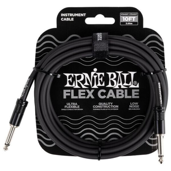 Ernie Ball Flex Cable 10ft Black P06434