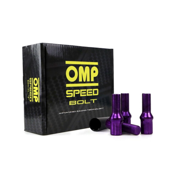 Гайки комплект OMP 27 мм Фиолетовые 20 шт M12 х 1,25