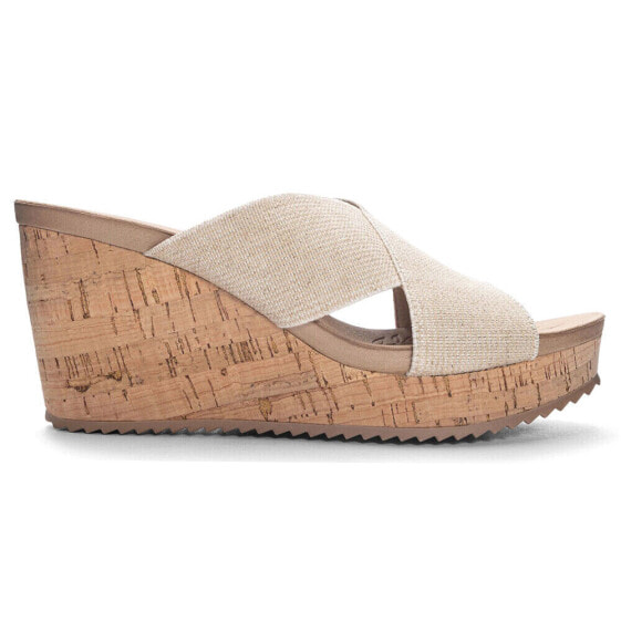 CL by Laundry Kindling Wedge Womens Beige Casual Sandals KINDLING-402