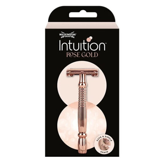 Women´s metal razor Intuition Double Edge Rose Gold (Razor) + 10 blades