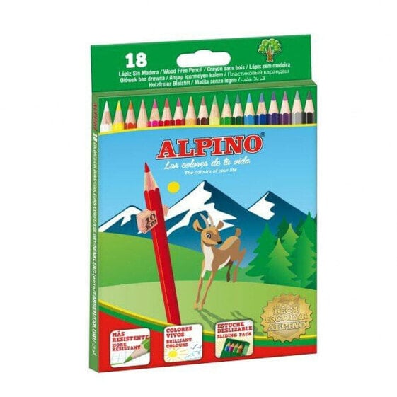 Цветные карандаши Alpino AL010656 Разноцветный 18 Предметы