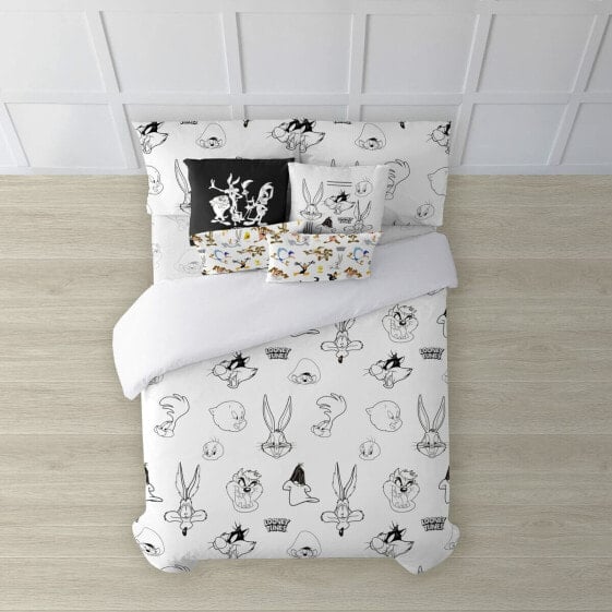 Пододеяльник Looney Tunes Looney B&W Белый black 175 темы 260 x 240 cm