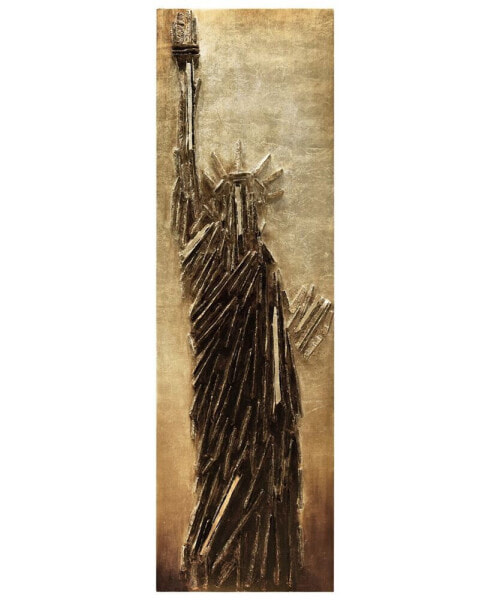 Liberty Mixed Media Iron Hand Painted Dimensional Wall Art, 72" x 22" x 2.8"