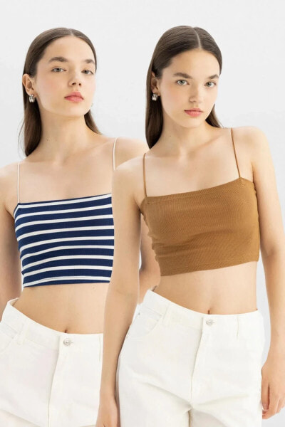 Coool Crop Top Ribana 2li Atlet D3476AXNS