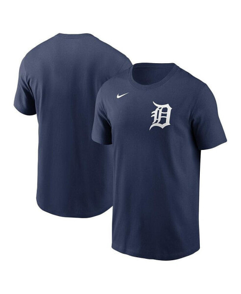 Men's Navy Detroit Tigers Fuse Wordmark T-shirt