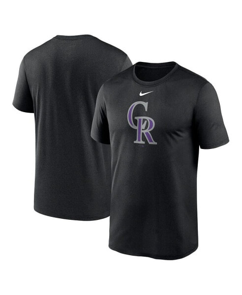 Men's Black Colorado Rockies New Legend Logo T-shirt