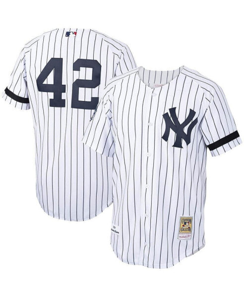 Men's Mariano Rivera White, Navy New York Yankees Home 2000 Cooperstown Collection Authentic Jersey