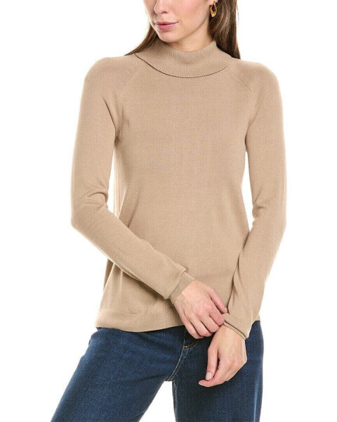 Lafayette 148 New York Raglan Sleeve Turtleneck Wool Sweater Women's