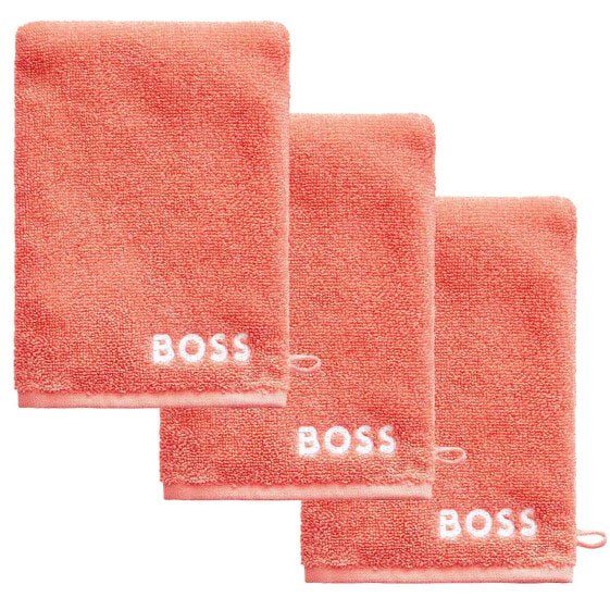 Hugo Boss Waschlappen 3er Pack 'PLAIN' Baumwolle