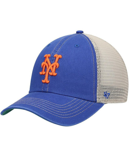 Men's Royal New York Mets Trawler Clean Up Trucker Snapback Hat