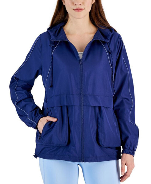 Women's Hooded Packable Zip-Front Jacket, Created for Macy's