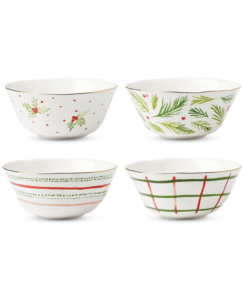 Bayberry All-Purpose Porcelain Bowls, Set Of 4
