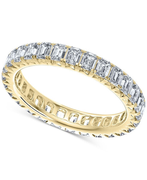 Кольцо Macy's Diamond Emerald-Cut Eternity Band