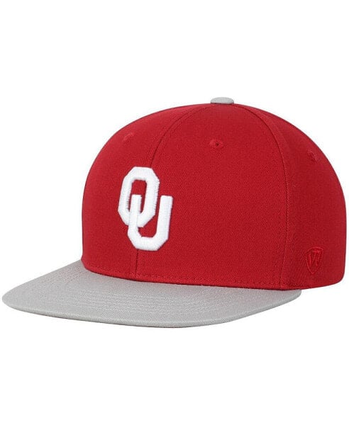 Big Boys Crimson Oklahoma Sooners Maverick Snapback Adjustable Hat