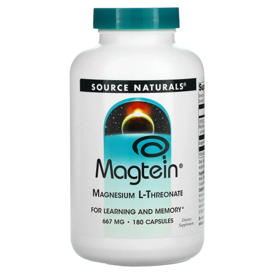 Magtein, Magnesium L-Threonate, 667 mg, 180 Capsules