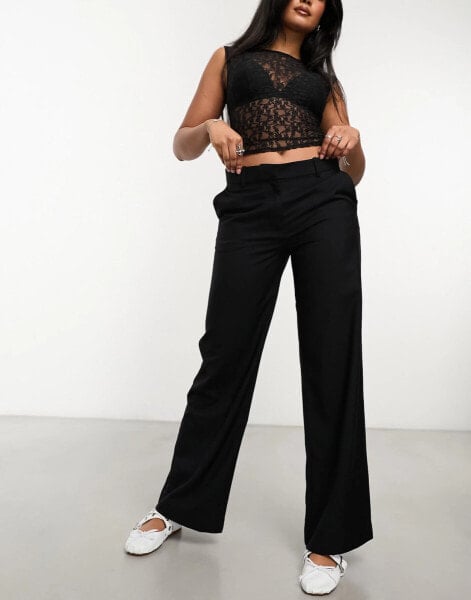 Weekday Emily trousers in black