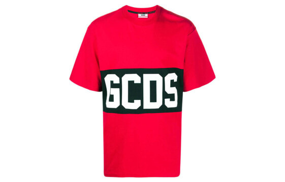 GCDS SS21 Logo印花纯色短袖T恤 男款 红色 送礼推荐 / Футболка GCDS SS21 LogoT CC94M021014-RED