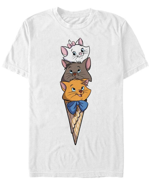 Men's Kitten Ice Cream Short Sleeve T-Shirt