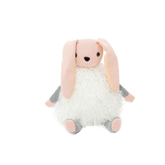 Подушка детская Crochetts Кролик Белый Серый Розовый 24 x 34 x 9 см