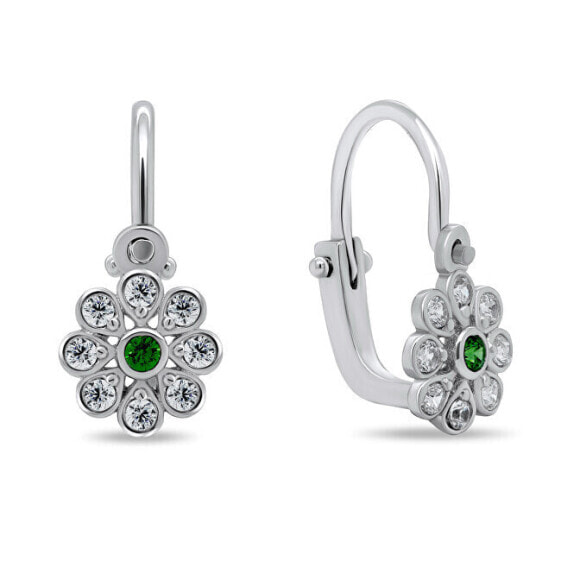 Delicate girl´s silver earrings Flowers EA190W