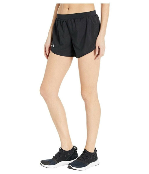 Under Armour 260362 Women's HeatGear 3" Run Fly Shorts Black Size Small